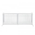 Richell Freestanding Pet Gate, High-Large, Origami White – Questions & Answers